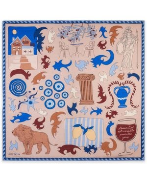 Iodes Athens Large Shawl - Blue