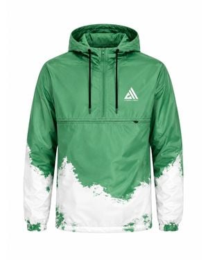 Chic Urban Ocean Crest Anorak Forest Hoodie - Green