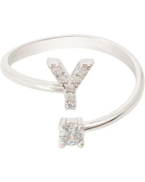 LÁTELITA London Initial Ring Y - White