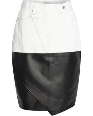 Circular Path Combo Skirt - White