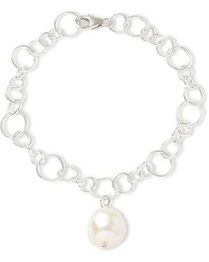Pearls of the Orient Online Decus Baroque Cultured Freshwater Pearl Drop On Chunky Chain Bracelet - Metallic