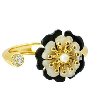 Gissa Bicalho Neutrals Handmade Acrylic Bangle Camelia - Multicolour