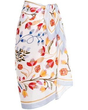 Jessie Zhao New York Beach Sarong Wrap - White