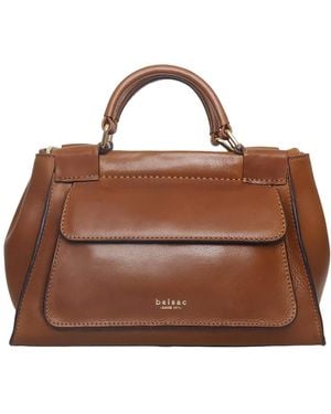BELYSA Rachel Cognac Leather Crossbody - Brown