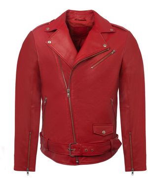 Zasta Studio Brandy Alexander- Leather Biker Jacket - Red