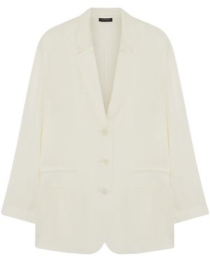 The Summer Edit Gigi Silk Jacket - Natural