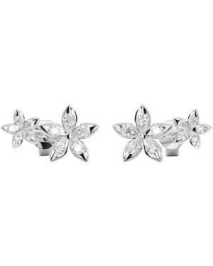 BLOOMTINE | Earth Angel HQ Eternal Bloom Sterling Flower Stud Earrings - Metallic