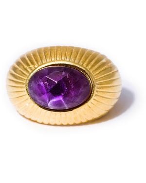 Kybele Studio Oval Amethyst Ring - Purple