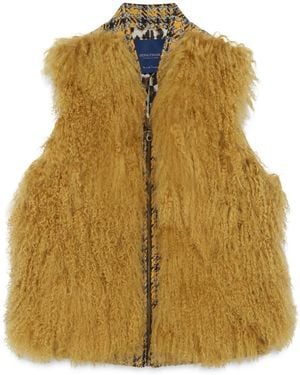 Amanda Thompson Couture Aubrey Cropped Gilet Mustard - Yellow