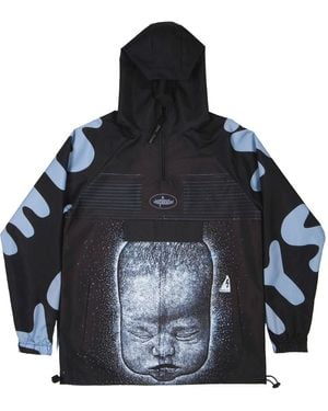 mysimplicated Water Repellent Windbreaker Inner Child Design - Black