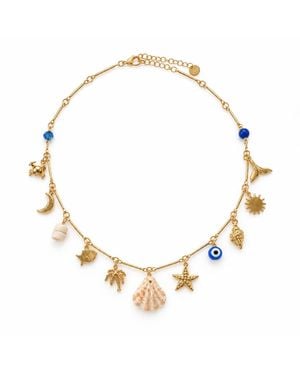 Lalinde Summer Charm Necklace - Metallic