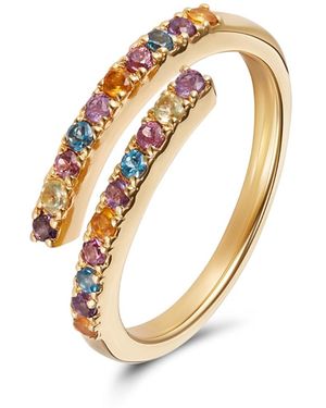 Kaizarin Open Multi-Colour Ring - Metallic