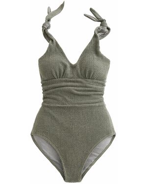 Plivati Katija Crinkle One Piece Swimsuit — Sage - Green