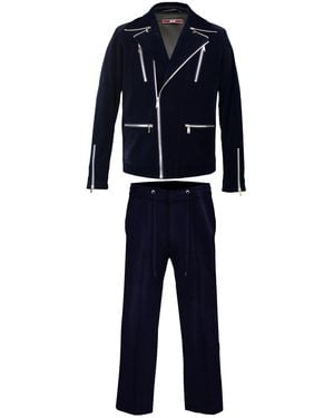DAVID WEJ Washington Corduroy Biker Set - Blue