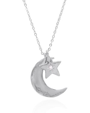 Luna Charles Cherish To The Moon & Back Necklace - Metallic