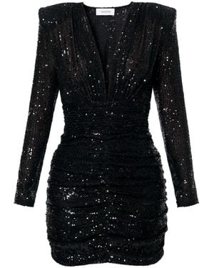 AGGI by HALEWSKI Jessica Sparkle Mini Sequin Dress - Black