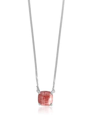 FV Jewellery La Stèle Rhodochrosite & Dome Necklace - White