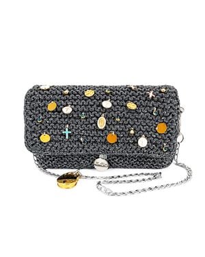 Hilo De Mar Small Hand-Knitted Handbag - Black
