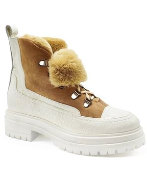 Beautiisoles by Robyn Shreiber Made in Italy Francy Winter Bootie With Faux Fur - Metallic