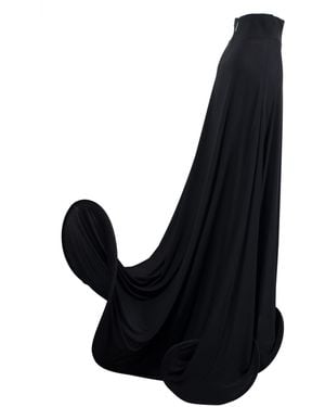 Laura Daili Statement Long Skirt - Black