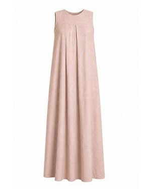 Nikka Place Summer Linen Sleeveless Beach Dress - Pink