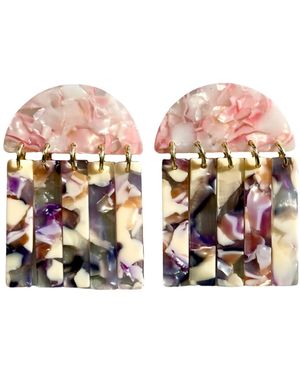 CLOSET REHAB Fringe Earrings - Pink