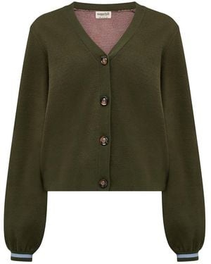 Sugarhill Adrian Cardigan Khaki, Leopard Jungle - Green
