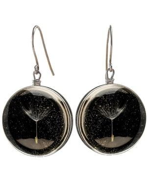Laura Daili Glass Earrings - Black