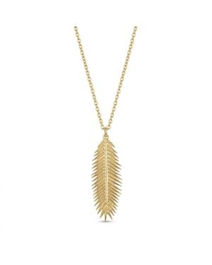 Lexi Jewelry Golden Palmera Long Necklace - Metallic