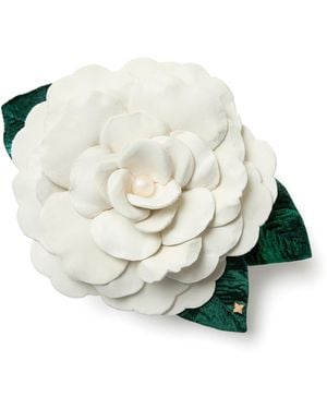 Helena Simon The Large Gardenia Floral Brooch - White