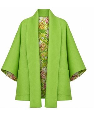 Lumina Eligma The Duality Linen Reversible Jacket - Green