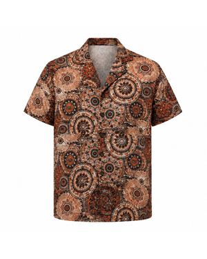 International Appeal Mandala Print Shirt - Brown