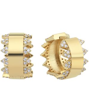 Dime Tribe Hoop Earrings - Metallic