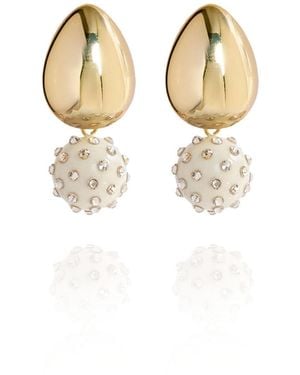 Saule Label Tulia Jet Earrings - Metallic