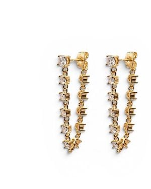 Miss Cecilia The Eloise Hoops - Metallic