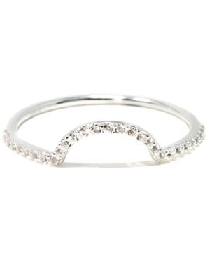 NASI SILVER Ora Half Eternity Ring- Topaz - White