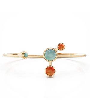 Linda Fiore Aurora Bangle Vermeil - White