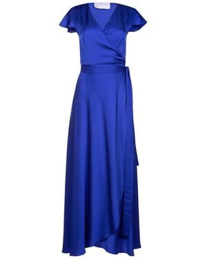 Roses Are Red Doris Wrap-Dress - Blue