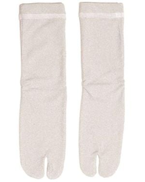 Ioana Ciolacu Sparkle Tabi Socks - White
