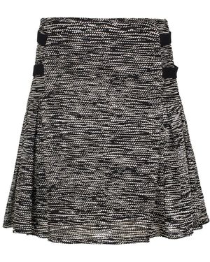Conquista & White Knit Skater Style Skirt - Grey