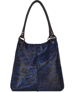 Owen Barry Cowhide Shoulder Bag Dudley Larkspur & By - Blue