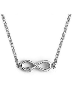 With Love Darling Horizontal Infinity Necklace Sterling - Metallic
