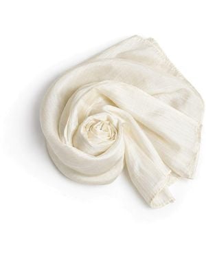Silk and Bears Oyster Silk Scarf – Hand-Dyed Mulberry Silk, Wedding & Bridal Wrap - White