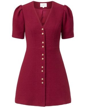 Gaâla Matilda Cotton Tweed Dress - Red