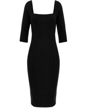 ROSERRY Kensington Zipped Jersey Three Quarter Sleeve Dress - Black