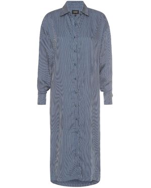 LAHIVE Genevive Striped Shirt Dress - Blue