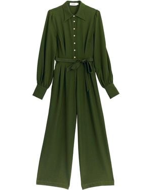 Louche Yves Long Sleeve Jumpsuit - Green