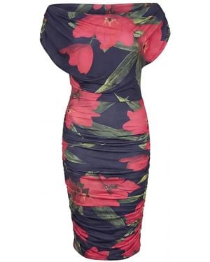 Atom Label Oxygen Dress - Blue
