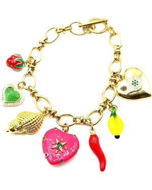 Achala Handcrafted Heart Charm Bracelet - Green