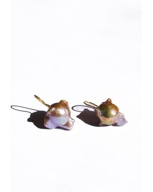 The Link Between Rosalind Renaissance Baroque Pearl Statement Drop Earrings - Multicolour